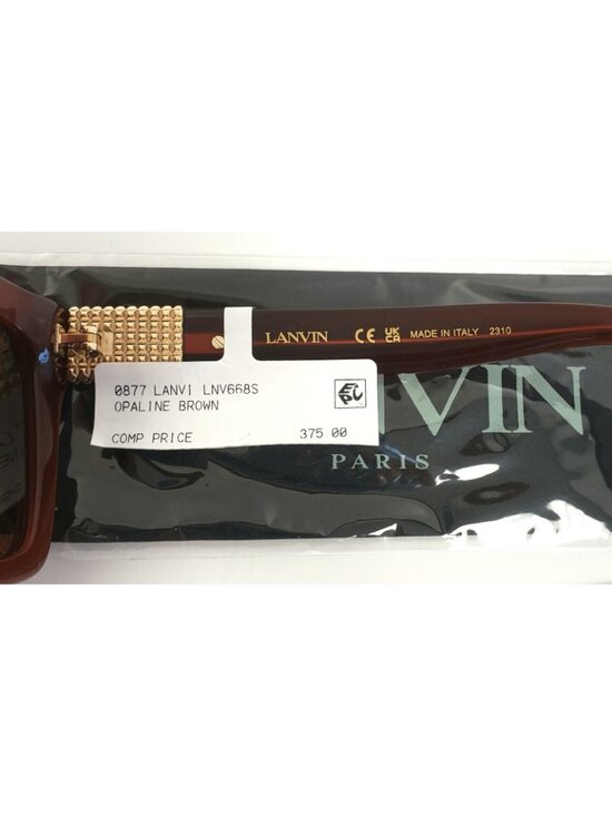 Lanvin LNV668S 235 Women\'s 51mm Square Cat Eye Sunglasses Opaline Brown - Italy